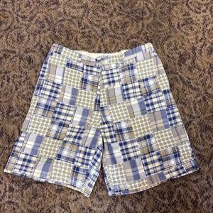 Men’s NWOT Charleston Khakis Patch Madras Shorts Sz 36